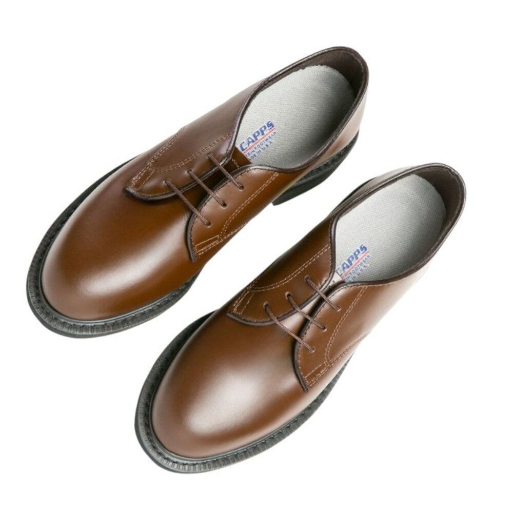 Capps Made USA Brown Leather Low Quarter Lace Up Oxfords Size 8.5 - Picture 9 of 9
